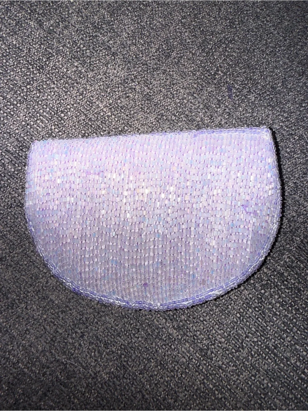 Hand-Beaded Lavender coin purse